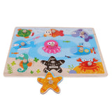 Maxbell Wooden Jigsaw Pegged Puzzle Board Educational Puzzles Toy  Ocean