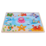 Maxbell Wooden Jigsaw Pegged Puzzle Board Educational Puzzles Toy  Ocean