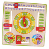 Maxbell Intelligent Early Learning Education Wooden Calendar Toy Clock Chart Kids
