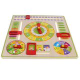 Maxbell Intelligent Early Learning Education Wooden Calendar Toy Clock Chart Kids