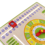 Maxbell Intelligent Early Learning Education Wooden Calendar Toy Clock Chart Kids