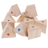 Maxbell Wooden Triangle Weight Blocks Weight Memory Game Kids Early Educational Toy