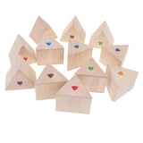 Maxbell Wooden Triangle Weight Blocks Weight Memory Game Kids Early Educational Toy