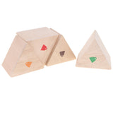 Maxbell Wooden Triangle Weight Blocks Weight Memory Game Kids Early Educational Toy