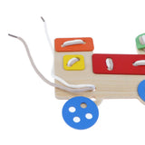Maxbell Kids Wooden Montessori Toy Train Lacing Threading Game Educational Toy Gift