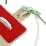 Maxbell Kids Wooden Montessori Toy Train Lacing Threading Game Educational Toy Gift