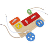 Maxbell Kids Wooden Montessori Toy Train Lacing Threading Game Educational Toy Gift