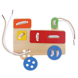 Maxbell Kids Wooden Montessori Toy Train Lacing Threading Game Educational Toy Gift