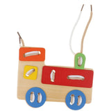 Maxbell Kids Wooden Montessori Toy Train Lacing Threading Game Educational Toy Gift
