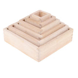 Maxbell Children Montessori Toy Wooden Magnification Blocks Buliding Stacking Toy
