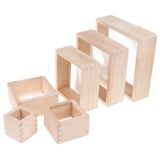 Maxbell Children Montessori Toy Wooden Magnification Blocks Buliding Stacking Toy