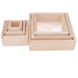 Maxbell Children Montessori Toy Wooden Magnification Blocks Buliding Stacking Toy