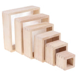 Maxbell Children Montessori Toy Wooden Magnification Blocks Buliding Stacking Toy