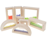 Maxbell Children Montessori Toy Wooden Rainbow Sound Blocks Buliding Stacking Toy