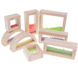 Maxbell Children Montessori Toy Wooden Rainbow Sound Blocks Buliding Stacking Toy