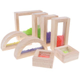Maxbell Children Montessori Toy Wooden Rainbow Sound Blocks Buliding Stacking Toy