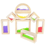 Maxbell Children Montessori Toy Wooden Rainbow Sound Blocks Buliding Stacking Toy