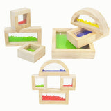 Maxbell Children Montessori Toy Wooden Rainbow Sound Blocks Buliding Stacking Toy