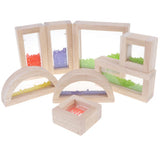 Maxbell Children Montessori Toy Wooden Rainbow Sound Blocks Buliding Stacking Toy