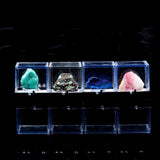 Maxbell 6.5x6.5x7cm Transparent Dustproof Display Case for Rock & Mineral Collection