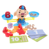 Maxbell Math Game Toys - Pig Numbers Balance Game Educational Toy Learning Math