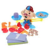 Maxbell Math Game Toys - Pig Numbers Balance Game Educational Toy Learning Math