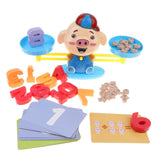 Maxbell Math Game Toys - Pig Numbers Balance Game Educational Toy Learning Math