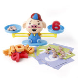 Maxbell Math Game Toys - Pig Numbers Balance Game Educational Toy Learning Math