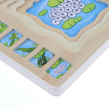 Maxbell Wooden Frog Animal Block Puzzle Board Montessori Educational Matching Toy