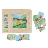 Maxbell Wooden Butterfly Block Puzzle Board Montessori Educational Matching Toy