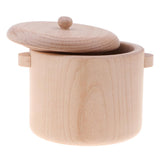 Maxbell Wooden Solid Beech Tableware Kid Pretend Play Game Kitchen Toy - Saucepan L