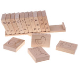 Maxbell Solid Wood Animal Blocks Balance Game Set Kids Educational Toy - Forest Park