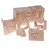 Maxbell Solid Wood Animal Blocks Balance Game Set Kids Educational Toy - Forest Park