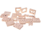 Maxbell Solid Wood Animal Blocks Balance Game Set Kids Educational Toy - Forest Park