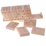 Maxbell Solid Wood Animal Blocks Balance Game Set Kids Educational Toy - Forest Park