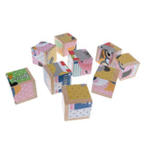 Maxbell Wooden Cube Puzzle Montessori Educational Matching Toy Pink elephant