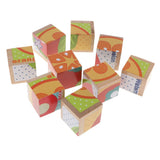 Maxbell Wooden Cube Puzzle Montessori Educational Matching Toy Fruit