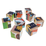 Maxbell Wooden Cube Puzzle Montessori Educational Matching Toy Traffic