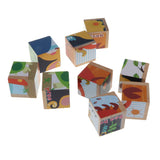 Maxbell Wooden Cube Puzzle Montessori Educational Matching Toy Ocean