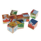 Maxbell Wooden Cube Puzzle Montessori Educational Matching Toy Ocean