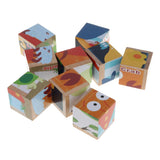 Maxbell Wooden Cube Puzzle Montessori Educational Matching Toy Ocean