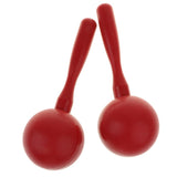 Maxbell 1 Pair Plastic Hand Percussion Maraca Children Musical Instrument Toys Red