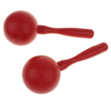 Maxbell 1 Pair Plastic Hand Percussion Maraca Children Musical Instrument Toys Red