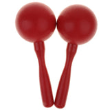 Maxbell 1 Pair Plastic Hand Percussion Maraca Children Musical Instrument Toys Red