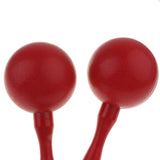 Maxbell 1 Pair Plastic Hand Percussion Maraca Children Musical Instrument Toys Red