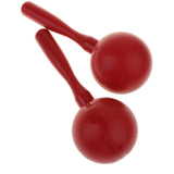 Maxbell 1 Pair Plastic Hand Percussion Maraca Children Musical Instrument Toys Red