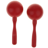 Maxbell 1 Pair Plastic Hand Percussion Maraca Children Musical Instrument Toys Red