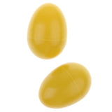 Maxbell 1 Pair of Percussion Musical Egg Shakers Egg Maracas Kids Toy Glossy Yellow