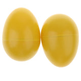 Maxbell 1 Pair of Percussion Musical Egg Shakers Egg Maracas Kids Toy Glossy Yellow