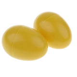 Maxbell 1 Pair of Percussion Musical Egg Shakers Egg Maracas Kids Toy Glossy Yellow